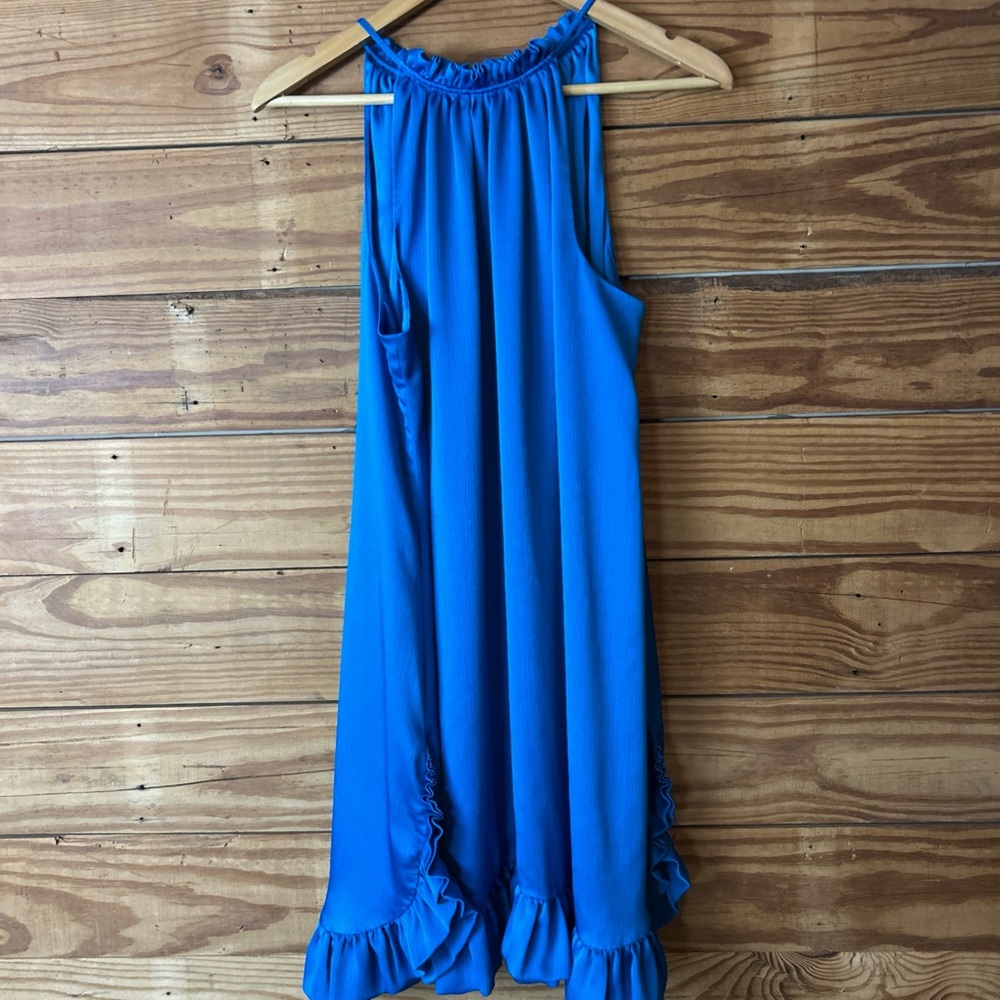 Trina Turk Vibrant Blue Satin Dress